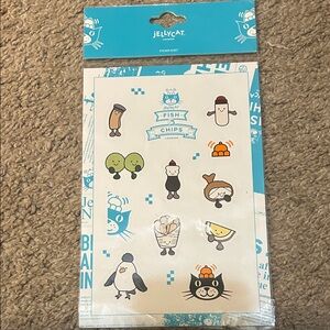 Jellycat Blue and White Sticker Sheet